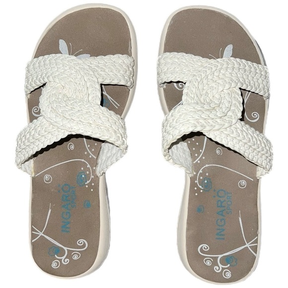 INGARO Sport - White Woven Cloth Sandals - Women’s Size 7 - Picture 4 of 8